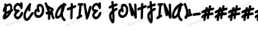 decorative fontFINAL字体转换